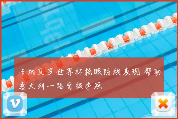 卡纳瓦罗世界杯抢眼防线表现 帮助意大利一路晋级夺冠